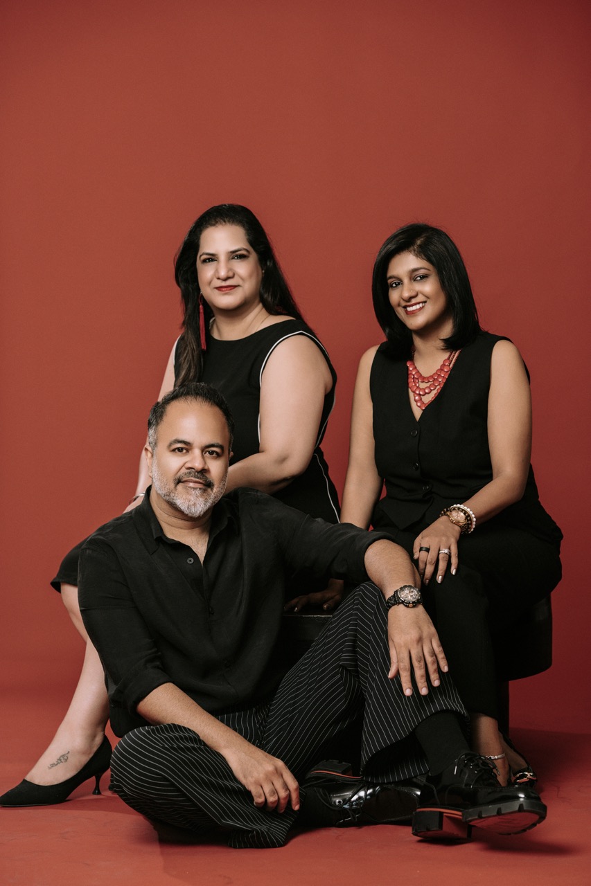 Ameet Mirpuri, principal designer, along with Kshitija Kanwar, design director, and Sukhritaa Menda, head of administration and management